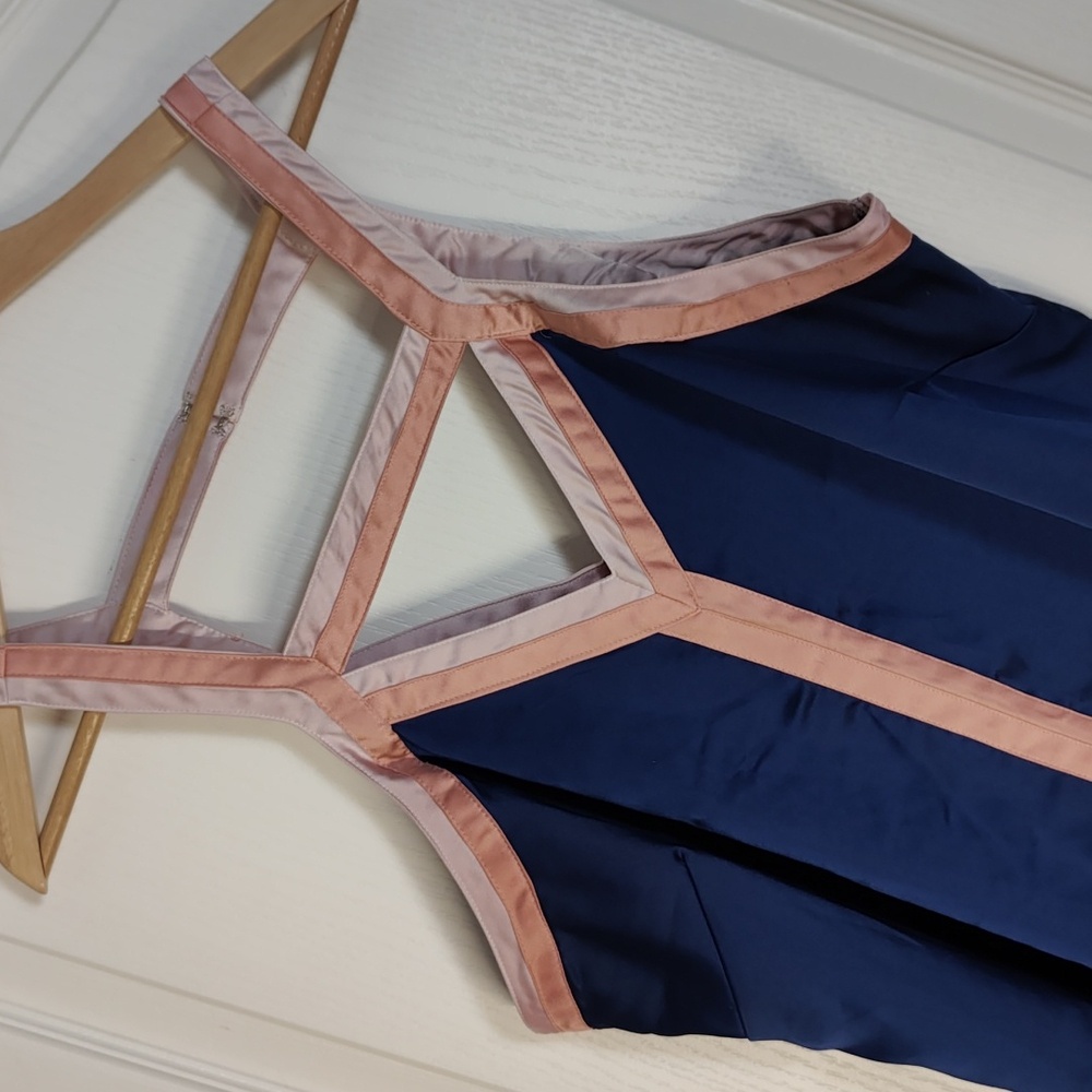 Forever 21+ Blue and Pink Sleeveless Top